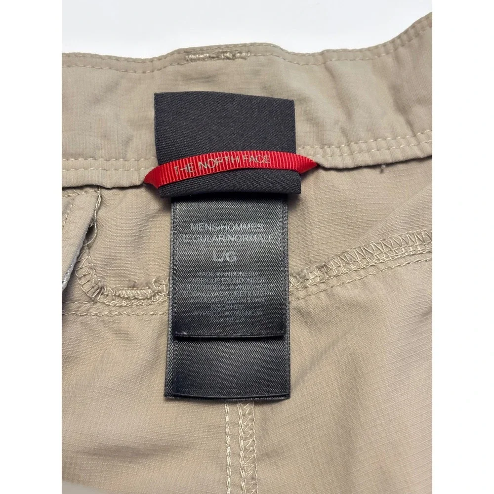 The North Face Cargo Shorts Mens Large Tan Ripstop Hiking Outdoor Utility